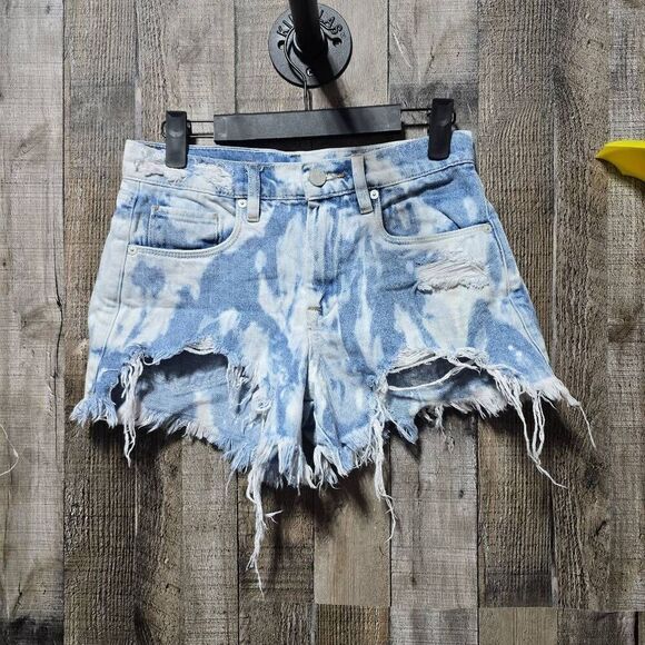 Blank NYC The Barrow Vintage Hi-Rise Bleach Dye Shorts - Picture 1 of 4